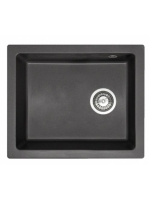 Rea Nels szögletes gránit mosogató 56x46,5 cm lefolyógarnitú