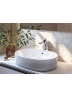 Roca The Gap Round pultra tehető íves mosdótál 55x39 cm, csa