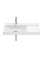 Roca Ona FineCeramic balos mosdó 80x46 cm pakolófelülettel,