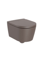 Roca Inspira Round kompakt fali WC-csésze 48x37 Rimless kávé
