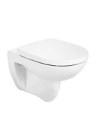 Roca Debba fali WC csésze Rimless, hátsó kifolyással, fehér