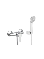 Roca Saona egykaros fali zuhanycsaptelep zuhanyszettel króm