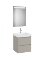 Roca Ona Pack 2 fiókos alsószekrény mosdóval 55x46 tükör LED