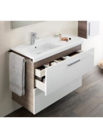 Roca Unik Prisma 2 fiókos alsószekrény balos mosdóval 900 kő