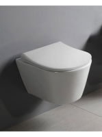 Sapho AVVA SLIM WC-ülőke, soft close, króm/fehér 100787 - Fü