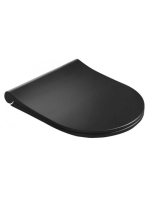 Sapho Avva Slim WC-ülőke, Soft-close, króm/fekete 	100787-11
