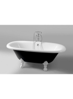 Polysan Regata szabadonálló kád 175x85 cm, fehér lábak, feke