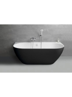 Polysan Pagoda falhoz illeszthető kád 170x85 cm, fekete/fehé