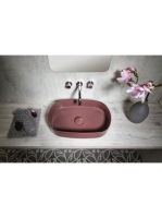 Sapho Infinity Oval kerámiamosdó 55x36 cm, gesztenye vörös 1