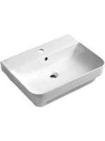 Sapho Isvea Sott Aqua kerámia mosdó 48x42 cm, fehér 10SQ5004