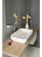 Sapho ISVEA SOTT AQUA kerámia mosdó 60x38 cm, fehér 10SQ5006