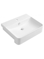 Sapho Isvea Sott Aqua félig beépíthető kerámia mosdó 59x49 c