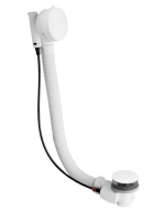 Polysan Marble kád le- és túlfolyó, bovdenes, fehér 11041W -