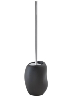 Sapho Iside WC-kefe és tartó, matt fekete 183314 - Fürdőszob