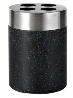 Sapho Stone fogkefetartó pohár, fekete 22010210 - Fürdőszoba