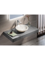 Sapho Blok kőmosdó 40x12cm, fehér márvány 2401-34 - Fürdőszo