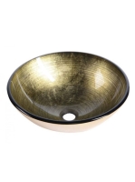 Sapho Beauty Fianna üvegmosdó 42x14 cm, bronz 2501-21 - Fürd