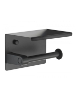 Sapho Zen WC-papírtartó polccal, matt fekete 283914 - Fürdős