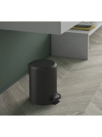 Sapho Potty pedálos szemetes 3l, Soft Close, matt fekete 320