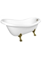 Polysan Rectime szabadonálló kád, 160x73 cm, bronz lábbal 37