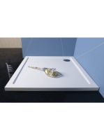 Polysan Aura öntött márvány 80x80 zuhanytálca fehér 42511 -