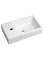 Sapho Minos balos kézmosó 1 csapfurattal, túlfolyó nélkül fe