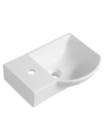 Sapho Small Litos kerámia mosdó 45x32cm, balos, fehér 4779 -