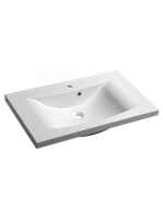 Sapho Luciola öntöttmárvány mosdó 80x48 cm túlfolyóval, fehé