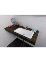 Sapho Kama öntött márvány mosdó, 50x26 cm, fehér 50134 - Für