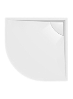 Polysan Lussa öntött márvány negyedköríves zuhanytálca 90x90