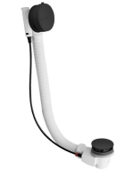 Polysan automata kád le- és túlfolyó 575 mm, matt fekete 716