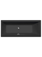 Polysan Cleo egyenes fürdőkád 170x70 cm, matt fekete 74611BM