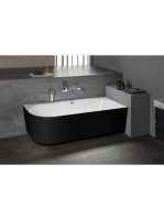 Polysan Sussi R jobb sarokhoz illeszthető kád 160x70 cm, fek