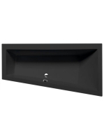 Polysan Andra Jobbos aszimmetrikus kád 170x90 cm, matt feket