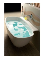 Polysan Nigra falhoz illeszthető kád 158x80 cm, fehér 82511