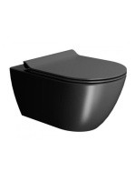 Sapho Gsi Pura SWIRLFLUSH fali WC csésze 55x36 cm, matt feke