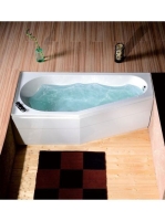 Polysan Tigra aszimmetrikus akril kád, 170x80 cm, balos 9011