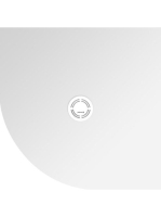 Polysan Flexia öntött márvány íves zuhanytálca 90x90 cm, feh