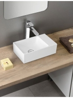 Sapho GSI Kube X kerámia mosdó 40x23 cm, Extraglaze, fehér 9