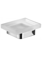 Sapho Samoa fali szögletes szappantartó, króm/matt üveg A811