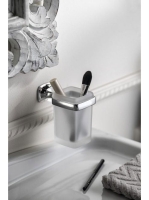 Sapho Aida tejüveges fogkefetartó, króm AI004 - Fürdőszoba -