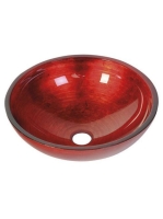 Sapho Murano Rosso üvegmosdó 40x14 cm, piros AL5318-63 - Für