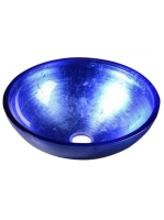 Sapho Murano üvegmosdó 40x14 cm, kék AL5318-65 - Fürdőszoba