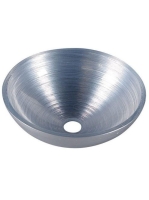 Sapho Murano Silver üvegmosdó 40x14 cm, ezüst AL5318-68 - Fü