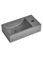 Sapho Small Crest jobbos beton mosdó lefolyóval 40x22cm, szü
