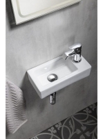 Sapho Zoe kerámiamosdó 37x18 cm, 1 csapfurattal, jobbos, feh