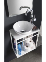 Sapho Crest mosdótartó konzol MDF polccal 39,5x45x21,7cm, ma