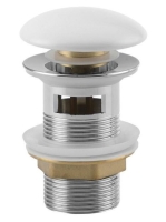 Sapho Click-Clack leeresztő mosdóhoz túlfolyóval, matt fehér