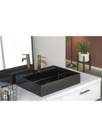 Sapho Aurum Pultra ültethető inox mosdó Click-Clack lefolyóv