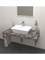 Sapho Avice mosdópult 60x49,5 cm szürke kő AV0610 - Fürdőszo